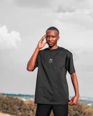 300gsm 50%polyester and 50% soft cotton finish oversized drop shoulder T-shirts